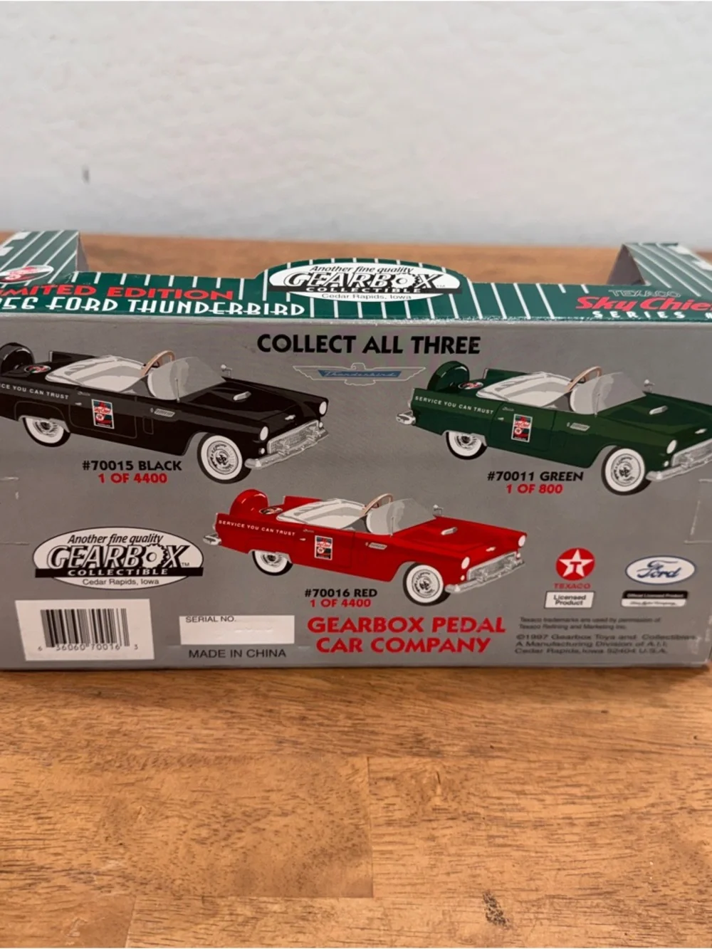 Gearbox Texaco Red 1956 Ford Thunderbird Sky Chief Convertible Die-Cast Toy Car